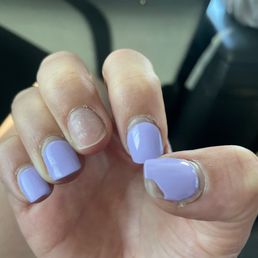 Gel with tips a week after getting them done Gel with tips a week after getting them done