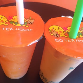 QQ Tea House - Plum Ice and Thai ice tea with mini bubbles. - Bubble Tea Near Me - Honolulu, Hawaii