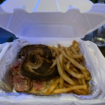 99 Hops House - Our Togo tray...Rueben and fries that taste like real potatoes. Yummm. - Sports Bars Near Me - Joliet, Illinois