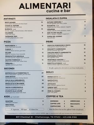 Menu photo 8 Alimentari Chattanooga, TN