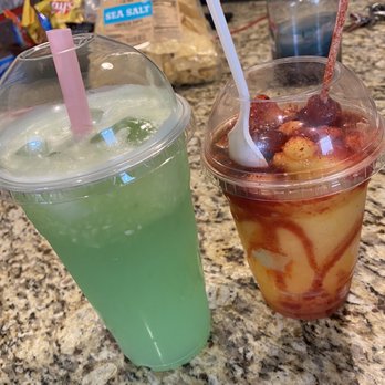Munchies La Mangonada - Agua fresca de limón y pepino and a mangonada - Juice Bars & Smoothies Near Me - Houston, Texas Munchies La Mangonada - Agua fresca de limón y pepino and a mangonada - Juice Bars & Smoothies Near Me - Houston, Texas