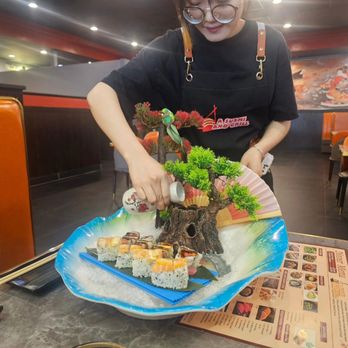 A Sushi and Grill - Salmon citrus roll and tuna lovers roll - Sushi Bars Near Me - Tempe, Arizona
