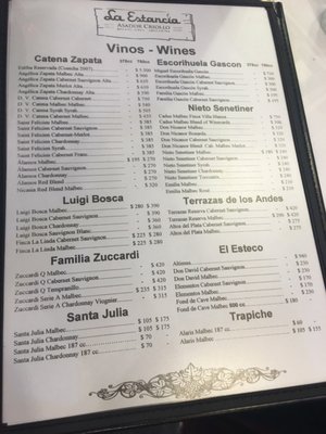 Menu photo 1 La Estancia Buenos Aires, C