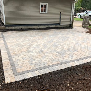A Garden Guy - a paver patio being installed - Landscaping Near Me