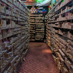 Endless shelves of wooden stamps