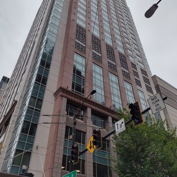 Grand Hyatt - Outside looking up off 7th Ave. And Pine - Hotels Near Me - Seattle, Washington Grand Hyatt - Outside looking up off 7th Ave. And Pine - Hotels Near Me - Seattle, Washington