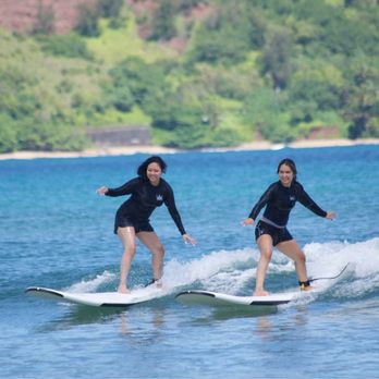 Aloha Surfing School - Happy girls!!!! Thank you for the great instruction!!!! - Surf Schools Near Me - Hanalei, Hawaii