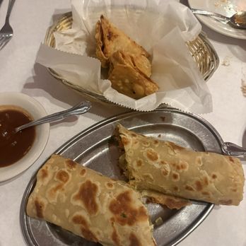 Ayna Agra Indian Restaurant - Cheese Kathi roll & potato samosas - Indian Near Me - Bayside, New York
