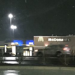 McDonald's - McDona Sign. A few lights out.