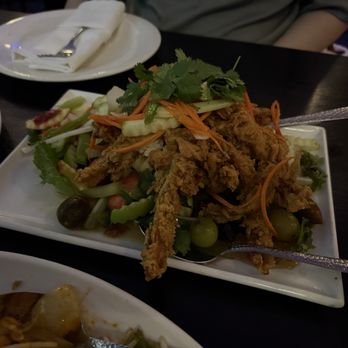 Panvimarn Thai Cuisine - spicy soft shell crab salad - Thai Near Me - Long Beach, California