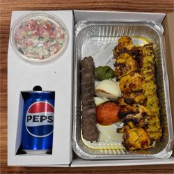 Shemroon Kabob - Chicken soltqni with no rice + koobideh kabab