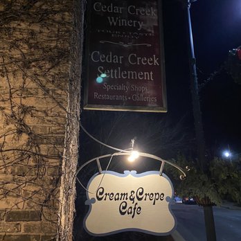 Cream & Crepe Cafe - a sign for cream and crepe cafe - Cafes Near Me - Cedarburg, Wisconsin Cream & Crepe Cafe - a sign for cream and crepe cafe - Cafes Near Me - Cedarburg, Wisconsin