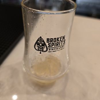 Broken Spirits Distillery - Cute sample glass - Distilleries Near Me - Long Beach, California