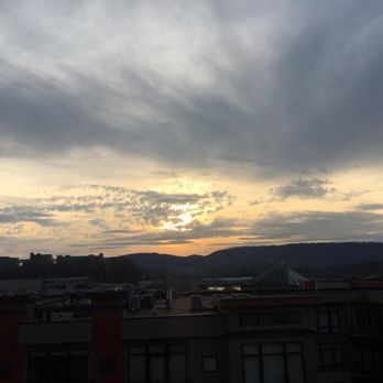 Whiskey Thief - Gorgeous Chattanooga sunset from the rooftop bar - Whiskey Bars Near Me - Chattanooga, Tennessee
