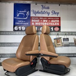 Texas Upholstery Shop - Mercedes Sprinter RV front seats