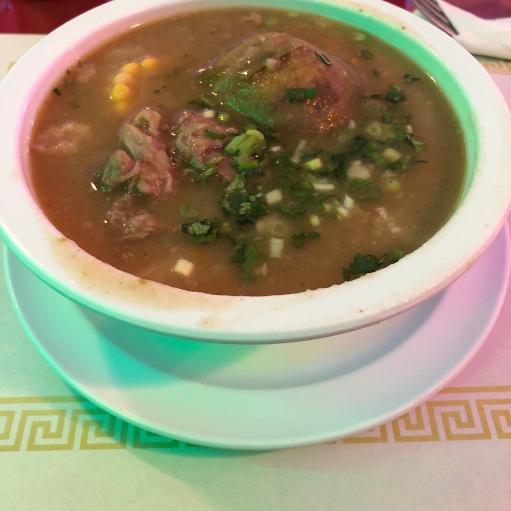 Caldo de bola , part of Tuesday lunch special. Really tasty. Caldo de bola , part of Tuesday lunch special. Really tasty.