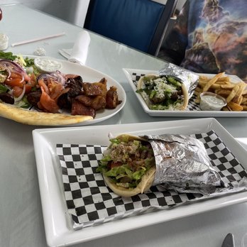 Greek Bistro - Lamb Hero, flaaful and lamb skewers - Greek Near Me - Henderson, Nevada