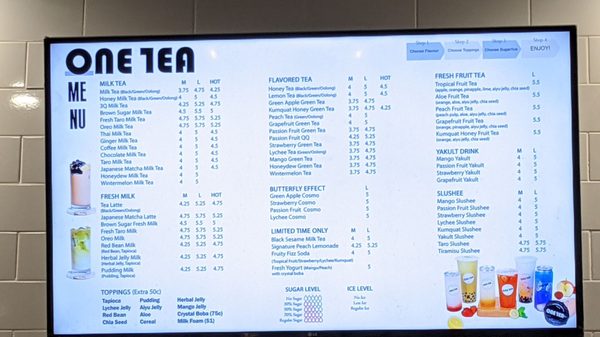 Menu photo 5 One Tea House Falls Church, VA