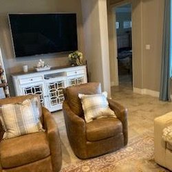 Furniture Market - Living rm dresser, ladder, leather swivel chairs