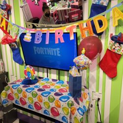 Sharkey's Cuts for Kids - Set up for birthday hair cut
