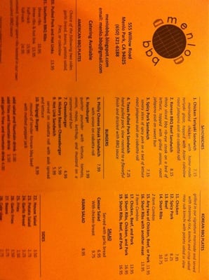 Menu photo 8 Menlo BBQ Menlo Park, CA Menu photo 8 Menlo BBQ Menlo Park, CA