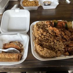 Hanabi Hibachi Express - Teriyaki chicken and spring rolls