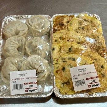 H Mart - Wang Dumplings & Crab Pancake (made with eggs) - International Grocery Near Me - Westminster, Colorado