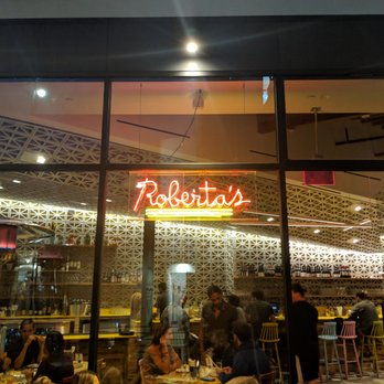 Roberta's - View inside from Outdoor Seating Area - Pizza Near Me - Culver City, California