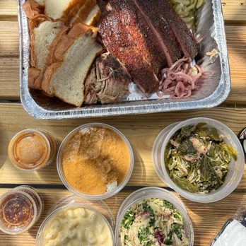Smokemade Meats + Eats - Pork ribs, pulled pork, brisket, house-made white bread, hash and rice, Mac and cheese, coleslaw, and collards - Barbeque Near Me - Orlando, Florida