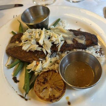Mr. B's Bistro - Blackened redfish with crab. - Cajun/Creole Near Me - New Orleans, Louisiana