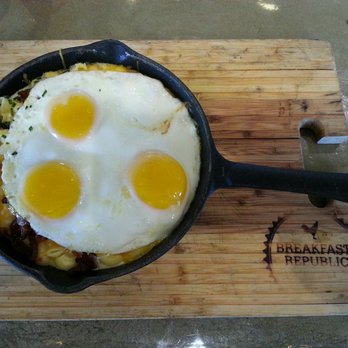 Breakfast Republic - The Breakfast Bacon Mac n Cheese is no yolk! Ha! No yolk, get it? - Breakfast & Brunch Near Me - San Diego, California Breakfast Republic - The Breakfast Bacon Mac n Cheese is no yolk! Ha! No yolk, get it? - Breakfast & Brunch Near Me - San Diego, California