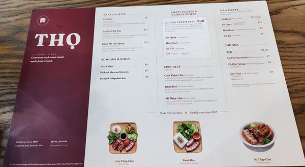 Menu photo 4 Thọ Seattle, WA