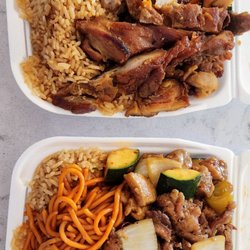 PanPan Wok - Beef & Broccoli/Chicken Teriyaki w/fried rice and Kung Pao Chicken/Black Pepper Chicken with Noodles & Fried Rice.