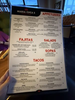 Menu photo 1 Maria Cuca's Arlington, TX Menu photo 1 Maria Cuca's Arlington, TX