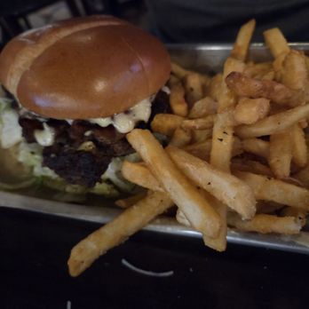Sweet Caroline’s Kitchen & Cocktails - Blue cheese burger - Sports Bars Near Me - Ames, Iowa