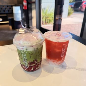 Insomnibar - blueberry matcha & lychee dragonfruit - Coffee & Tea Near Me - San Jose, California