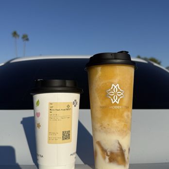 MYM Modern Tea - White Peach Fresh and Coco Mango Pomelo - Bubble Tea Near Me - Garden Grove, California MYM Modern Tea - White Peach Fresh and Coco Mango Pomelo - Bubble Tea Near Me - Garden Grove, California