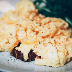 Scrambled Eggs on sourdough bread