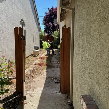 Mega Fence - Fence torn down, post being set - Fences & Gates Near Me Mega Fence - Fence torn down, post being set - Fences & Gates Near Me