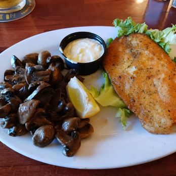 Ale's Steakhouse & Bar - Tilapia and sautéed mushrooms.  Done really nice. - Seafood Near Me - Ridgecrest, California