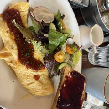 Swift Creek Cafe - French omelette & GF toast w/ homemade cherry jam. - American Near Me - Whitefish, Montana