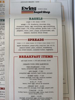 Menu photo 1 Ewing Bagel Shop Ewing, NJ