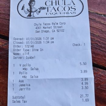 Chula Tacos - Total - Tacos Near Me - San Diego, California Chula Tacos - Total - Tacos Near Me - San Diego, California