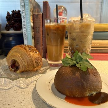 Koffeteria - tiger uppercut (left), kayfe dahkoh ( right), beef pho kolache (bottom right) - Bakeries Near Me - Houston, Texas Koffeteria - tiger uppercut (left), kayfe dahkoh ( right), beef pho kolache (bottom right) - Bakeries Near Me - Houston, Texas