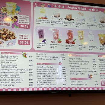 Ume Tea - Menu - Bubble Tea Near Me - Davis, California