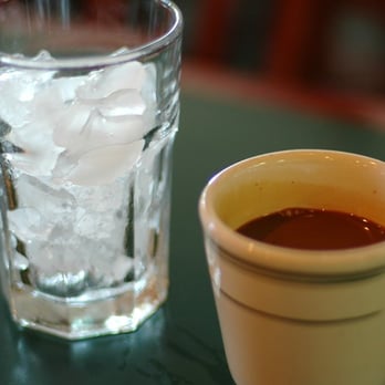 Pho Vi Hoa - Finished brewing: this is how the coffee looks after stirring with the sweetened condensed milk. - Vietnamese Near Me - Los Altos, California Pho Vi Hoa - Finished brewing: this is how the coffee looks after stirring with the sweetened condensed milk. - Vietnamese Near Me - Los Altos, California