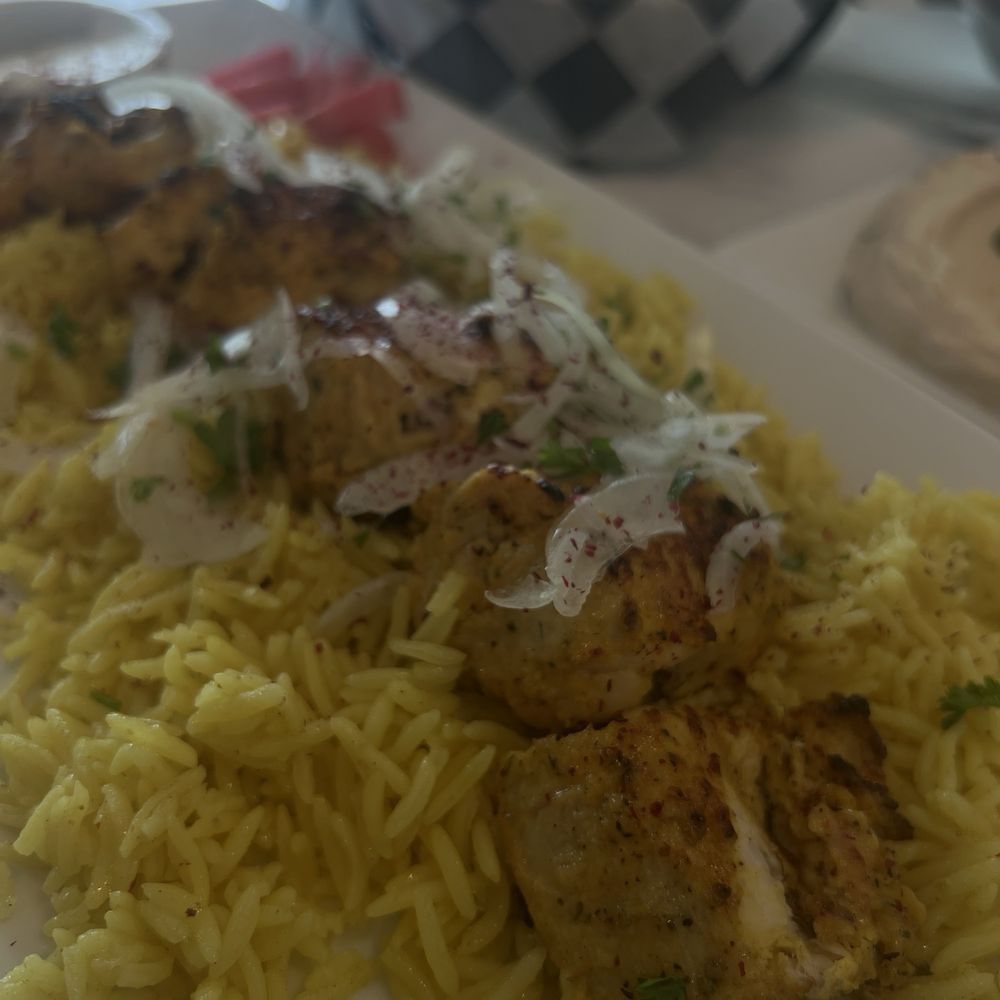 Chtoura Grill - Chicken Kabob* Plate - Lebanese Near Me - East Lansing, Michigan Chtoura Grill - Chicken Kabob* Plate - Lebanese Near Me - East Lansing, Michigan