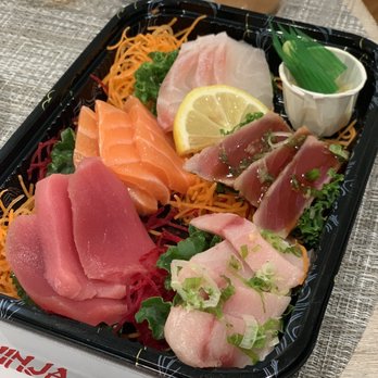 Ninja Sushi - Sashimi (regular) Came with a side salad, soup and rice - Ramen Near Me - Nutley, New Jersey Ninja Sushi - Sashimi (regular) Came with a side salad, soup and rice - Ramen Near Me - Nutley, New Jersey