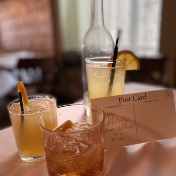 Mertens Prime - Visitors get personalized post cards. The drinks are clockwise- Old Fashioned, Brand Sour, Orange Gin Fizz - French Near Me - Grand Rapids, Michigan Mertens Prime - Visitors get personalized post cards. The drinks are clockwise- Old Fashioned, Brand Sour, Orange Gin Fizz - French Near Me - Grand Rapids, Michigan