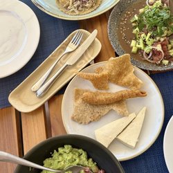 Viceroy Riviera Maya - Coral Restaurant - Blue Fin Tuna ceviche, fish of the day tacos, guacamole & pico with chicarones and queso